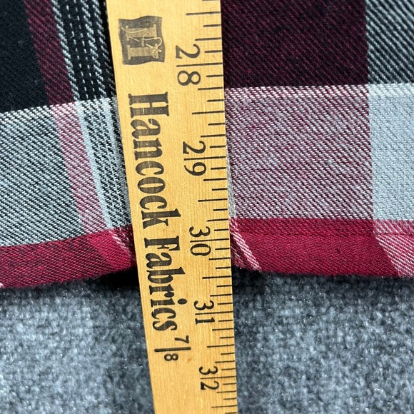 Wrangler Authentics Men's Plaid Quilted Lined Flannel Shirt Jacket Hoodie Red M - Picture 9 of 11